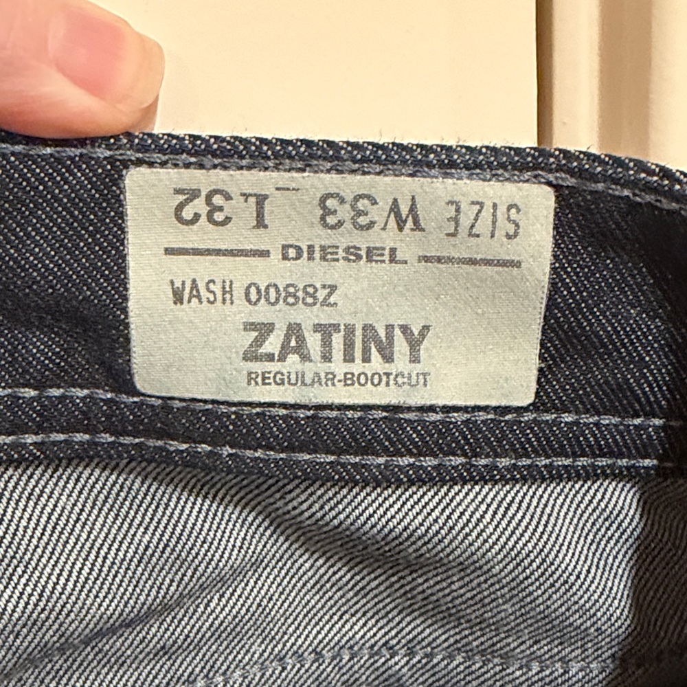 Diesel Industry Zatiny Bootcut Dark Blue Jeans - Picture 5 of 8